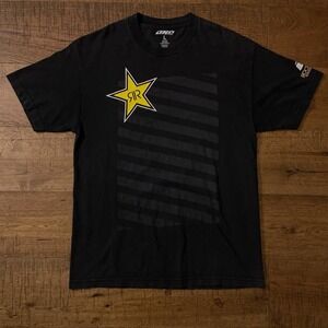 ONE Industries Rockstar Energy Drink T-Shirt Mens L Black Skater Grunge Promo